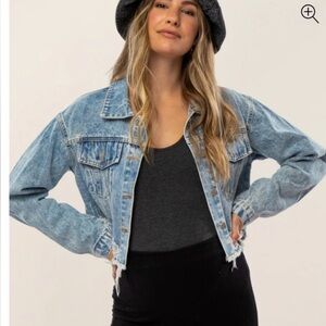 Blue B Women's Distressed Denim Jacket